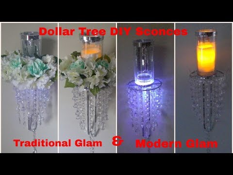 Dollar Tree DIY Modern & Traditional Wall Sconces-Home Decor-Wall Decor