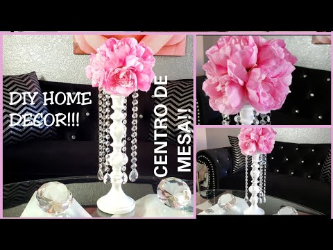 DIY 💓CENTRO DE MESA SUPER ELEGANTES Y ECONOMICO/DIY HOME DECOR/GLAM DIY