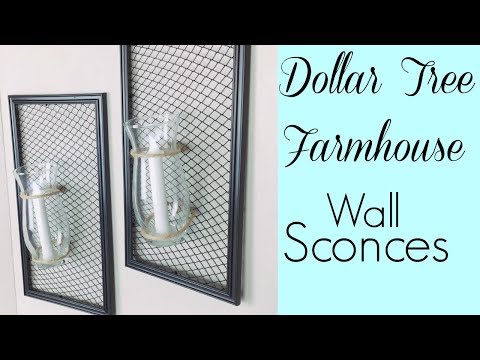 Dollar Tree Farmhouse Wall Sconces | Simple DIY Home Decor