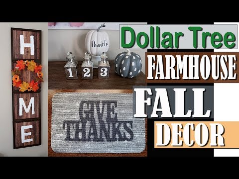 DOLLAR TREE FARMHOUSE FALL DECOR 2018 – DOLLAR TREE DIY PROJECT