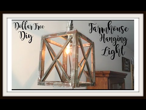 DOLLAR TREE DIY FARMHOUSE HANGING LIGHT | HOME DECOR