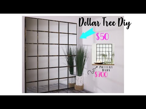 DOLLAR TREE FARMHOUSE MIRROR | HOME DECOR DIY | POTTERY BARN EAGAN MIRROR