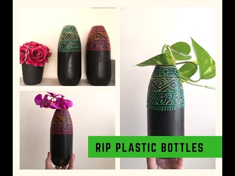Quick and easy DIY home decor planter using plastic bottles|best out of waste craft for beginners