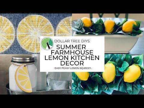 Dollar Tree DIY Farmhouse Kitchen Decor|Lemon Decor