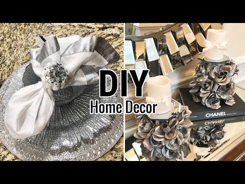 Dollar Tree DIY Home Decor! | DIY Rose Mirror Candle Holders | Fall Glam Napkin Rings