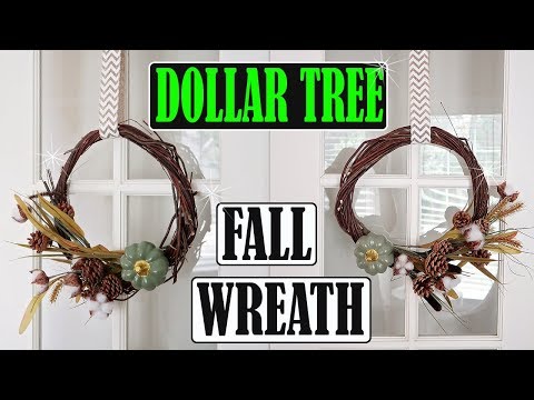 Dollar Tree DIY Fall Wreath – Home Decor Idea 2018