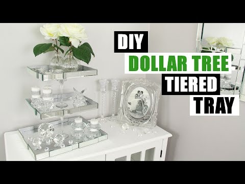 DIY DOLLAR TREE MIRROR DECOR TRAY | Glam Home Decor Idea