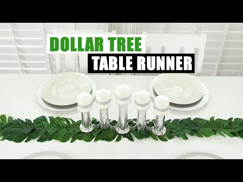 DIY DOLLAR TREE TABLE RUNNER Palm Leaf DIY Home Decor Idea