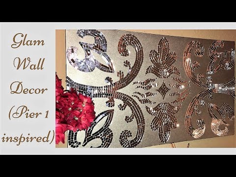 DIY Pier 1 Inspired Wall Art Mirror Decor| Quick, Simple and Inexpensive!