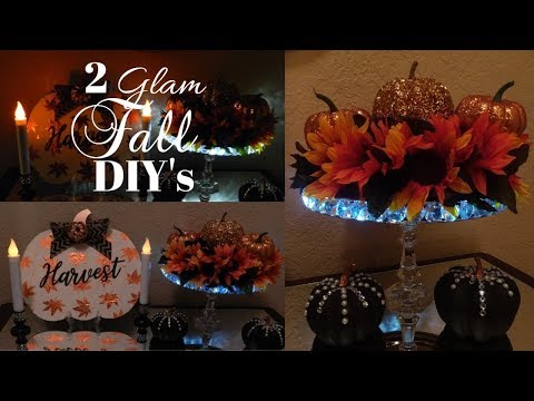 Glam Fall Home Decor DIY’s 2018| 2 Dollar Tree Fall DIY’s| Glam Fall Home Decor Ideas 2018