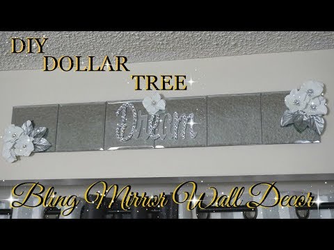 DOLLAR TREE DIY GLAM MIRROR WALL ART DECOR | DIY HOME DECOR 2018