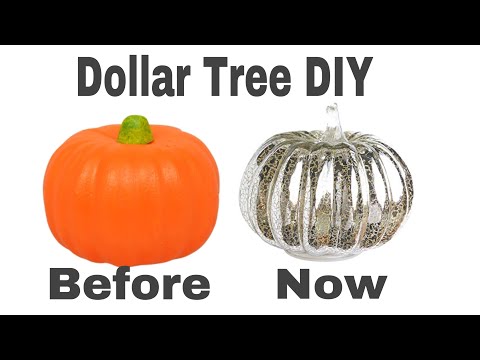 How to mercury glass effect foam pumpkins|DIY GLAM Halloween Decor