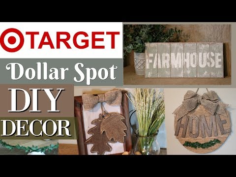 DIY FALL Farmhouse Home Decor | Target Dollar Spot DIY | Target Farmhouse DIY | KraftsbyKatelyn