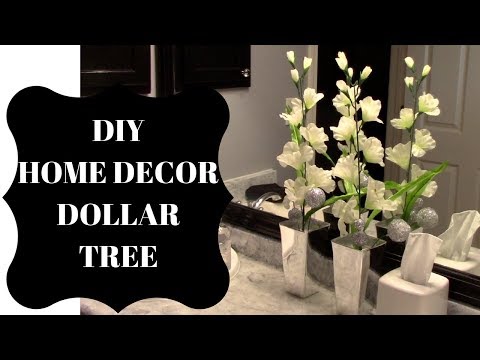 DOLLAR TREE DIY HOME DECOR TALL FLOWER ARRANGEMENT