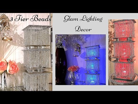 Diy 3 Tier Lighting Using Dollar Tree Items| Simple and Inexpensive Home Accent Decor!