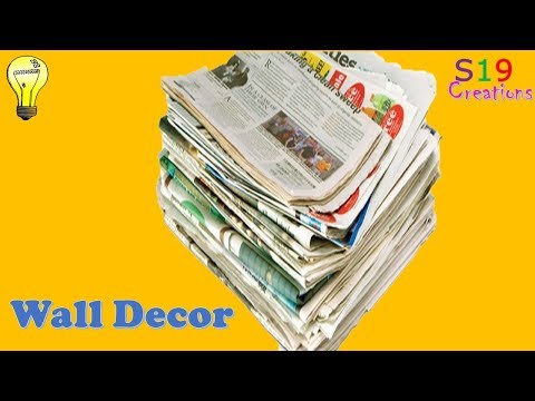 Newspaper craft ideas | easy wall decor idea | best out of waste | Diy home decor | budget decor
