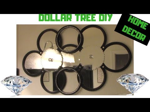 DOLLAR TREE DIY HOME DECOR WALL ART | GLAMOROUS MIRROR DIY