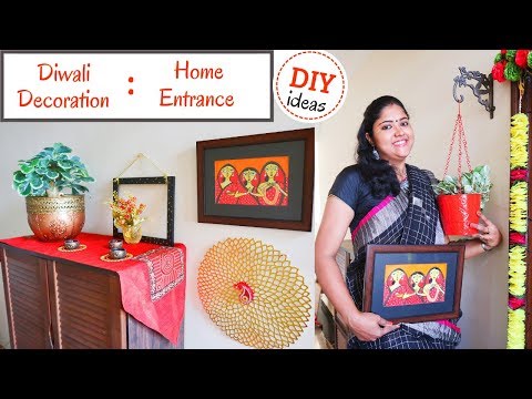 Diwali Decoration Ideas : Home Entrance / Simple Easy DIY Ideas For Diwali Home Decoration