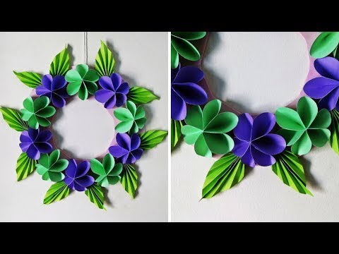 DIY Paper Flower Wall Hanging | Simple Home Decor | Wall and Door Decoration Ideas