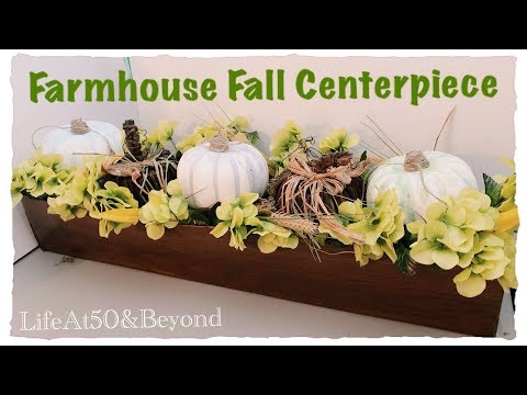 Dollar Tree DIY Faux Wood Centerpiece | Farmhouse Fall Home Decor