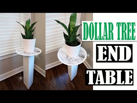 DOLLAR TREE DIY END TABLE – PLANT STAND ROOM DECOR