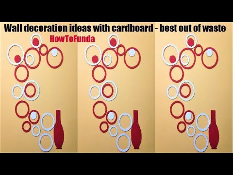 wall decoration ideas  | circle design | wall decor | home decor | cardboard best out of waste | diy
