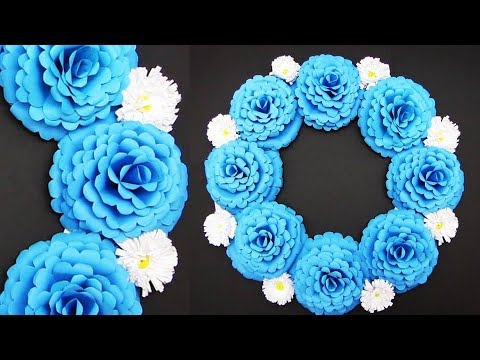 Christmas decorations/ DIY. Simple Home Decor. Wall, Door Decoration. Hanging Flower. Paper Craft n6