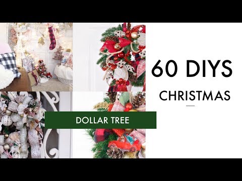 🎄60 DIY DOLLAR TREE CHRISTMAS DECOR CRAFTS 🎄WREATH, GARLAND, TREE, ORNAMENTS