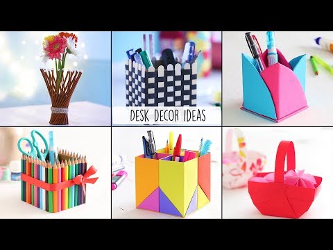 6 Easy Desk Decor Ideas | Desk Decor | Craft Ideas