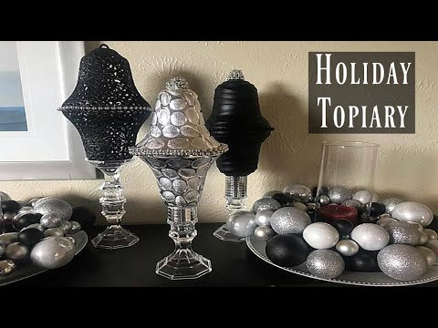 Dollar Tree DIY Holiday Topiary | Christmas Decor Idea