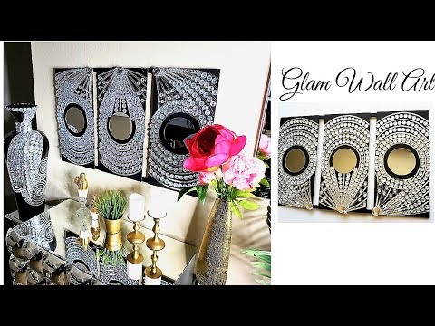 Diy Inexpensive Large Bling Wall Art| Home Decor ideas for less