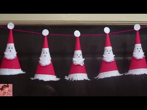 Christmas Decorations Ideas | DIY Easy Santa Claus Garland | Christmas Home Decor Ideas 2018