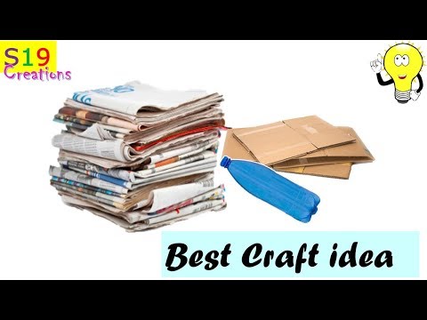 3 best of waste ideas | Newspaper crafts | diy home decor 2018 | Diy arts and crafts