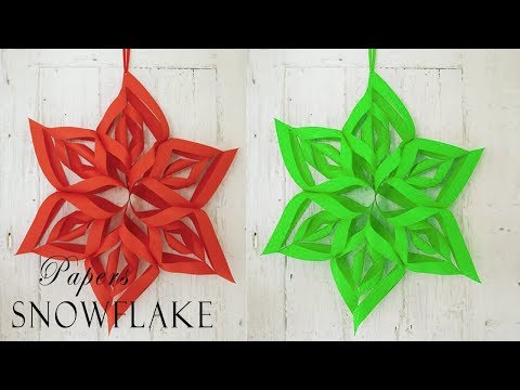 DIY Paper Snowflakes | How to Make 3D Paper Snowflakes for Home Decor