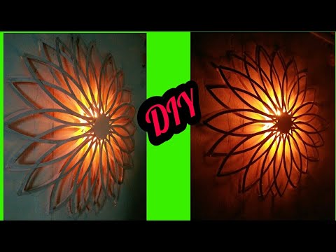Diy wall decor with lights/diy home decor/diy paper lamp/paper wall hanging/wall art/art my passion