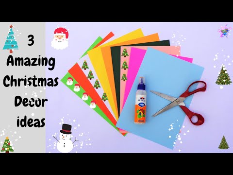 3 Amazing DIY Christmas craft ideas/ Easy Paper crafts for home decor
