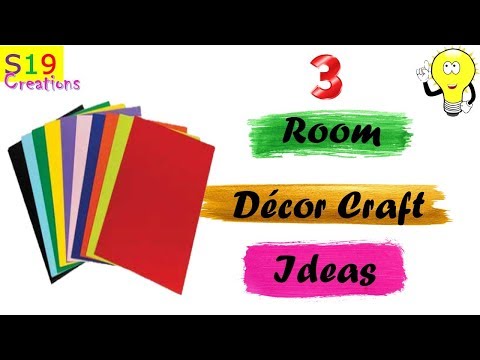 3 paper craft ideas for room decoration | inexpensive ideas to decorate your home | budget decor