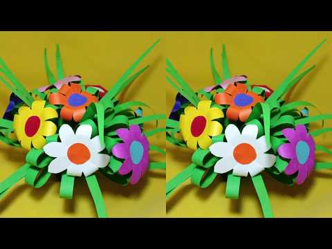 DIY – How to make Paper Flower Bouquet | Simple Paper Crafts Home Decor Ideas
