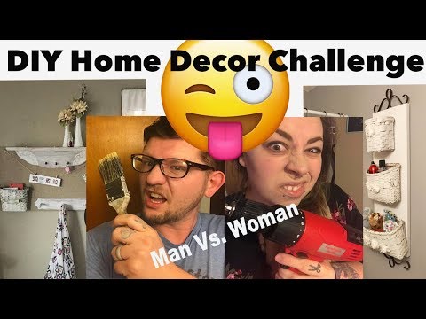 DIY Man VS Woman Home Decor Thrift Flip / Upcycled Challenge