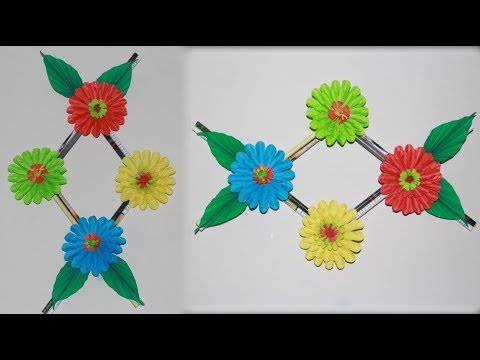 DIY. Simple Home Decor. Wall hanging flower Bedroom decoration ideas