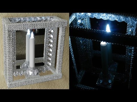 DIY Glam Mirrored Wall Sconce| Dollar Tree DIY Elegant Home Decor Idea using Dollar Tree Items