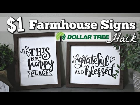 Dollar Tree Farmhouse Home Decor | DIY Farmhouse Signs Dollar Tree | Krafts by Katelyn