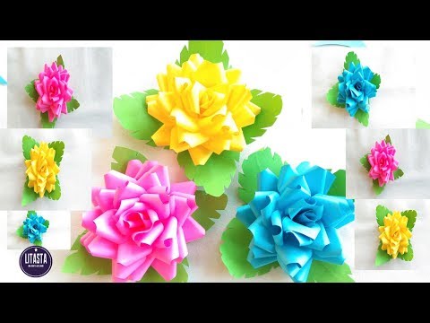 DIY Home Decor | Cara membuat bunga cantik dari kertas origami