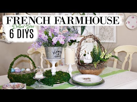 🍃 6 DIY SPRING EASTER FRENCH FARMHOUSE DOLLAR TREE DECOR CRAFTS 🍃 OLIVIAS ROMANTIC HOME DIY 2019