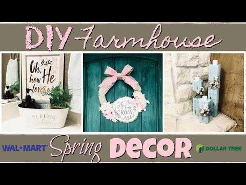 DIY Spring Farmhouse Home Decor! Dollar Tree + Walmart