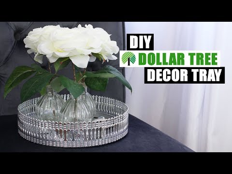 DOLLAR TREE DIY MIRROR DECOR TRAY | DIY Glam Home Decor Idea