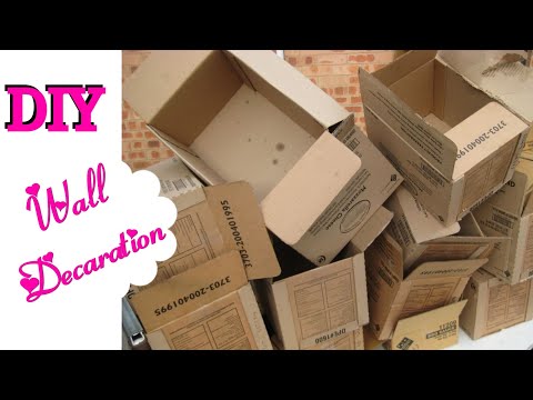 How To Resuse old cardboard For Wall Decoration | DIY | Cardboard Crafts | Home Decor | uppunutihome
