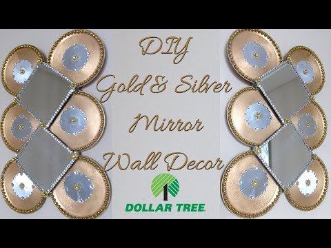 DIY DOLLAR TREE, GOLD WALL DECOR , Home Decor 2019