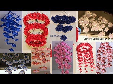 10 DIY Home Decor – Hanging Flowers – Paper Craft – Home Decoration ideas