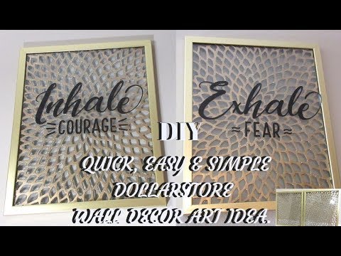 QUICK and EASY DIY GOLD WALL ART, OFFICE/ HOME DECOR 2019 -OLD VIDEO GREAT IDEA!